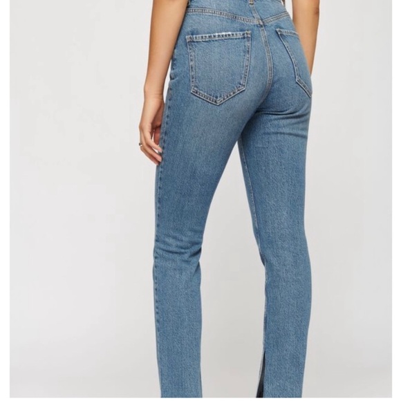 NWT Dynamite Rosie Ultra High Rise Jeans with Slits - Picture 3 of 13